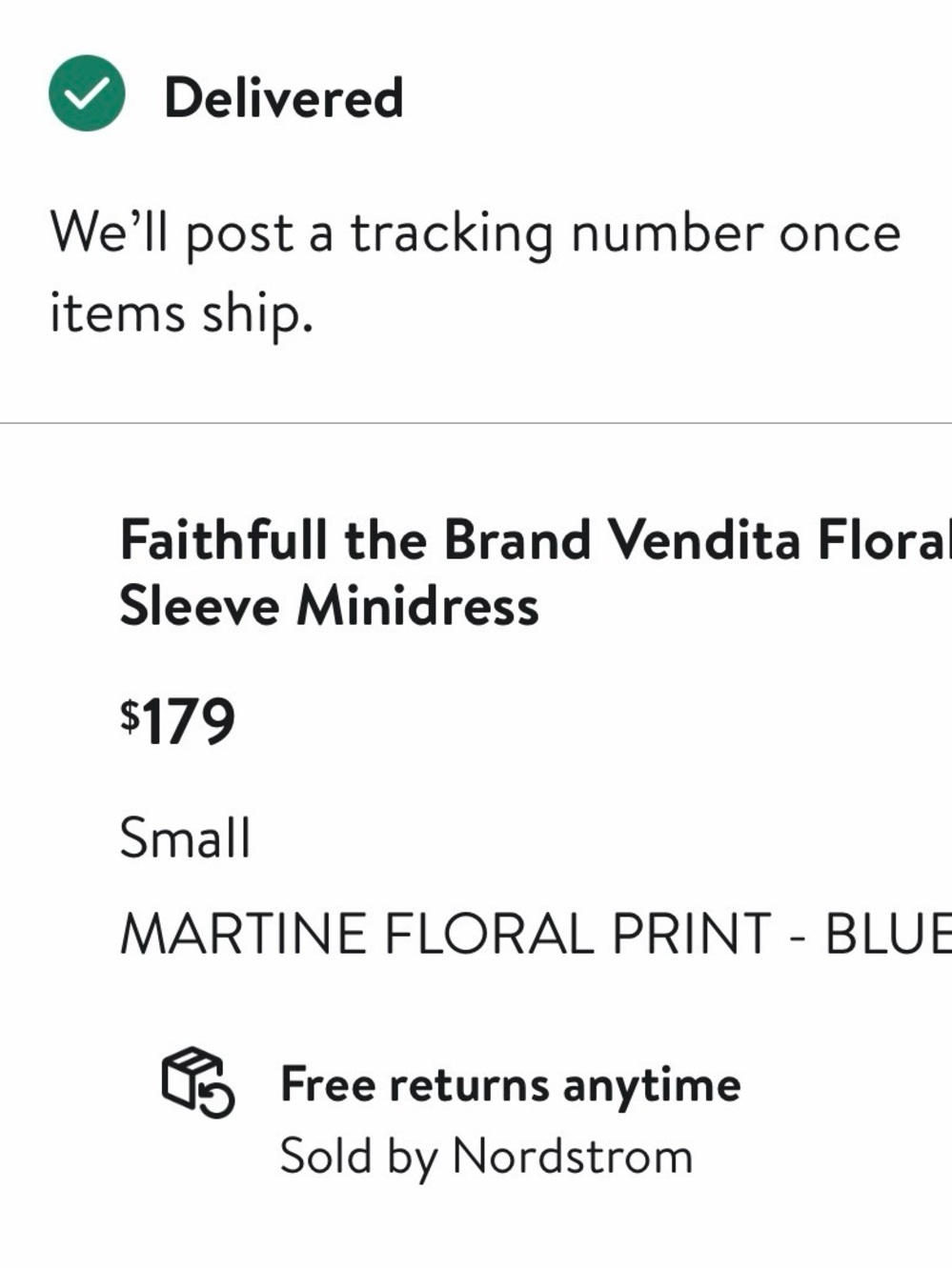 Faithfull the Brand Vendita Puff-Sleeve Floral Mini Dress Size S Blue & White - Picture 7 of 9